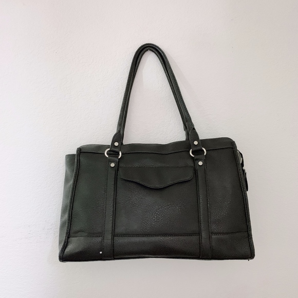 Handbags - Black Faux Leather Tote Bag